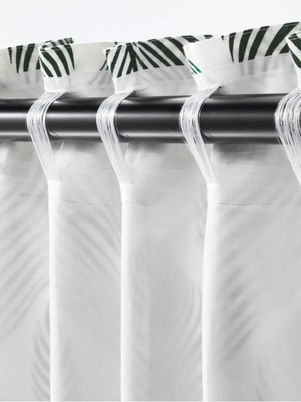 IKEA FJÄDERKLINT  Leaf Curtain Panels Set of two 57”x93”